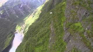 JT Holmes Wingsuit Flight, Voss Norway with Espen Fadnes