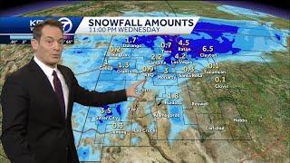 How much snow will fall in Albuquerque and New Mexico