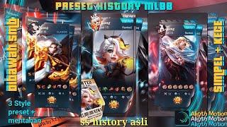 3 PRESET HISTORY ML TERBARU || SS HASIL PERTANDINGAN ASLI TRENDING TIKTOK KONSEP ATUR SENDIRI 