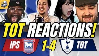 SPURS FANS DELIGHTED REACTIONS TO IPSWICH 1-4 TOTTENHAM | PREMIER LEAGUE FAN REACTIONS