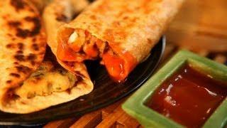 Vegetable Frankie Recipe | Homemade Street Style Vegetable Roll | Tasty Vegetable Wrap Snack