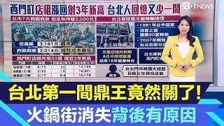 房東笑了?!西門町店租創新高！台北第一間鼎王光復店悄關門熄燈　光復北路「火鍋街」消失背後暗藏玄機?!｜房市新聞｜房地產新聞｜三立iNEWS高毓璘 主播｜投資理財、財經新聞 都在94要賺錢