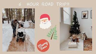 SIX hour road trip to the snow & Oliver's first thanksgiving & tree decorating