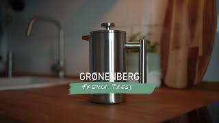 Groenenberg Edelstahl French Press | Doppelwandiger Kaffeebereiter mit Thermo Effekt