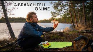 Making a Gourmet Sandwich in Extreme Winds | Bog & Forest Hiking Adventure