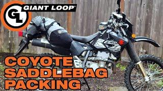 How to Pack Motorcycle Camping Gear on a Dual Sport, Enduro, or ADV Bike in the Giant Loop Coyote