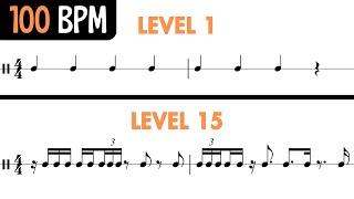 Rhythm Practice for Musicians at 100 BPM