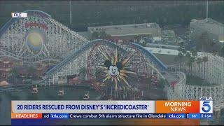 20 riders rescued from Disney's Incredicoaster