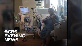 COVID-19 patient thanks medical staff by playing violin