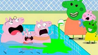 Zombie Apocalypse, Peppa Pig Turn Into Giant Zombie ‍️‍️| Peppa Pig Funny Animation