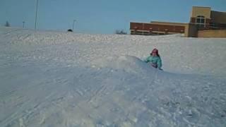 Brooke Z sledding