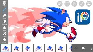 Ibispaint X - Sonic Running Animation