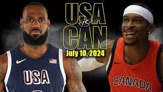 Team USA vs Canada Full Game Highlights - 2024 Olympics | July 10, 2024