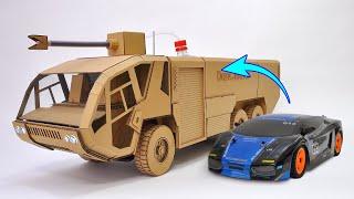 How to Make RC Fire Engine with Cardboard!