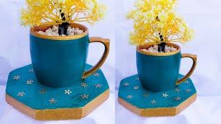 Cup Shape Cement Flowers Pot || Cement Vase|| Room Decore