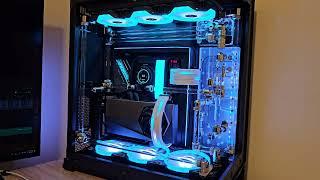 Phanteks NV9 14900K watercooled build - Glass tubing