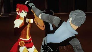 Pyrrha Nikos VS  Mercury Black  -  RWBY - Vol 2 - 05 - Extracurricular_cut  ( Uchiha x24 )