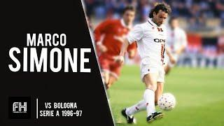 Marco Simone ● Goal and Skills ● Bologna 1-2 AC Milan ● Serie A 1996-97