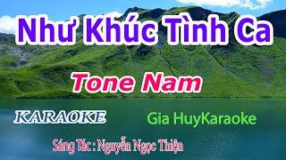 Như Khúc Tình Ca  - Karaoke - Tone Nam - Nhạc Sống - gia huy karaoke