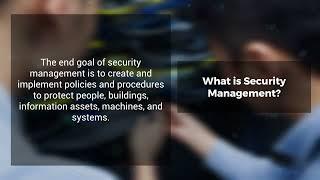 What is Security Management