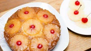 EGGLESS PINEAPPLE UPSIDE DOWN CAKE l WITHOUT OVEN