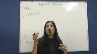 ""Exponents and powers"[find value of x] class 8 math ncert