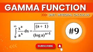 GAMMA FUNCTION SOLVED PROBLEM 9 | INTEGRAL CALCULUS BETA GAMMA FUNCTION IN HINDI @TIKLESACADEMY