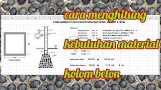 how to calculate the material requirements for concrete columns