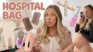 What's in my HOSPITAL BAG | 3rd baby essentials for labour & postpartum