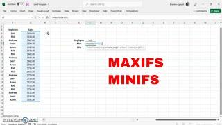 Introduction to the Maxifs and Minifs Functions in Microsoft Excel #tutorial #msexcel #howto