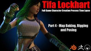 Tifa Lockhart Pt4 - Map Baking, Rigging and Posing