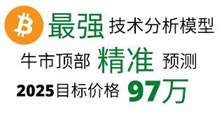 比特币最强技术分析模型！牛市顶部精准预测！2025年目标价格97万！