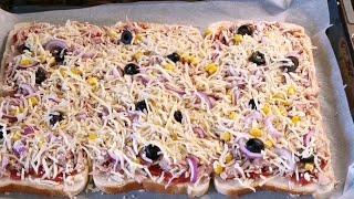 Toast Pizza schnell und einfach gemacht ( Thunfisch Toast Pizza )