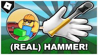 Slap Battles - (FULL GUIDE) How to ACTUALLY get HAMMER GLOVE + "TOOLBOX" BADGE! [ROBLOX]