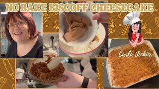 NO-BAKE BISCOFF CHEESECAKE! | CARLA JENKINS