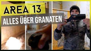 AREA13 | Was für Granaten sind erlaubt ? | Granaten im Test | Paintball & Airsoft