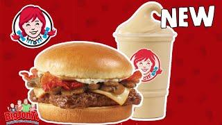 New Garlic Mushroom Bacon Burger & Salted Caramel Frosty @Wendys