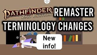 Pathfinder 2e Remaster New Terminology Changes!