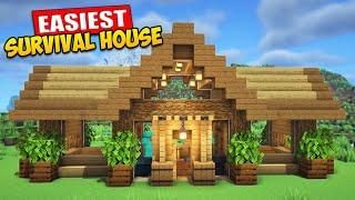 Minecraft | How to Build a Easy Survival House | Tutorial
