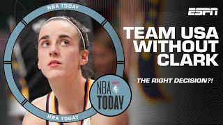 THE RIGHT DECISION⁉️ Debating Caitlin Clark being left off Team USA's roster | NBA Today