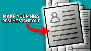 How To Write The BEST MBA Resume