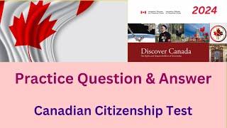 Discover Canada Citizenship Test  || Important Civic { MCQ } Question & Answer to pass.