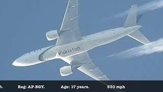 High Altitude Plane Spotting. Pakistan Airways AP-BGY