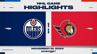 NHL Highlights | Oilers vs Senators - November 19, 2024