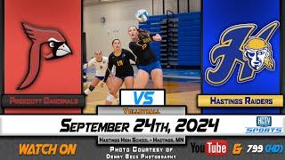 HCTV SPORTS: Hastings Volleyball vs Prescott Cardinals | 9.24.24