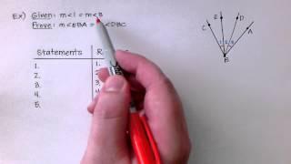 Geometry 2-6:  Prove Statements about Segments and Angles