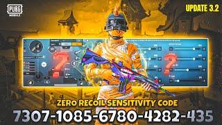 3.2 OP SENSITIVITY  Best Zero Recoil Sensitivity CODE & Settings for Pubg Mobile/BGMI in 2024