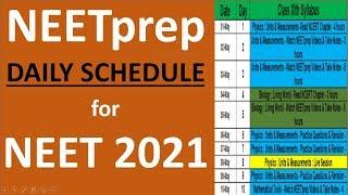 NEETprep NEET 2021 DAILY SCHEDULE - NEET 2020 2021 preparation Motivation Tips & Tricks