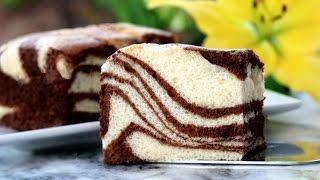 How To Make Zebra Sponge Cake 班馬紋蛋糕