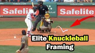 Catching a Knuckleball is BRUTAL. #mlb